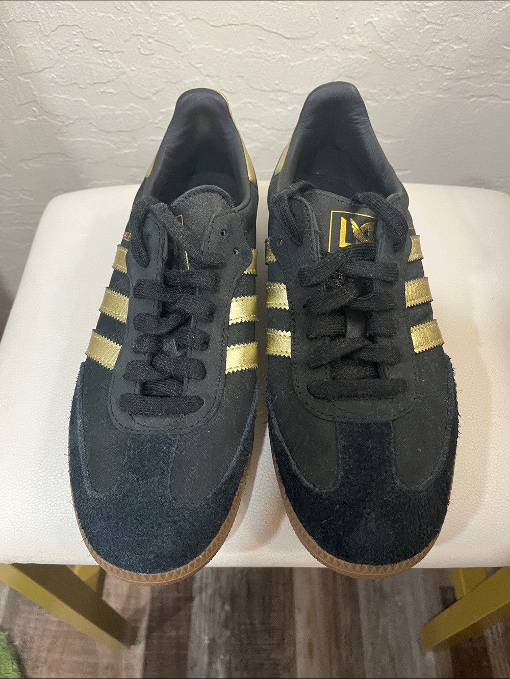 adidas Black and gold sambas